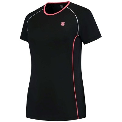 Camiseta Kswiss Hypercourt Crew 4 Negro Mujer
