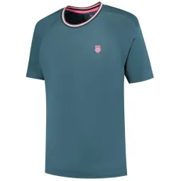 Camiseta Kswiss Hypercourt Mesh Crew 4 Verde Petroleo