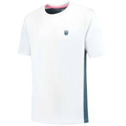 Kswiss Hypercourt Mix Melange Crew T-Shirt White Petrol Green