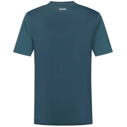 Camiseta Kswiss Hypercourt Print Crew 5 Verde Petroleo Rosa