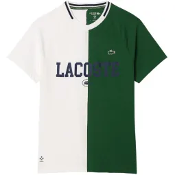 T-Shirt Lacoste Daniil Medvedev Branco Verde