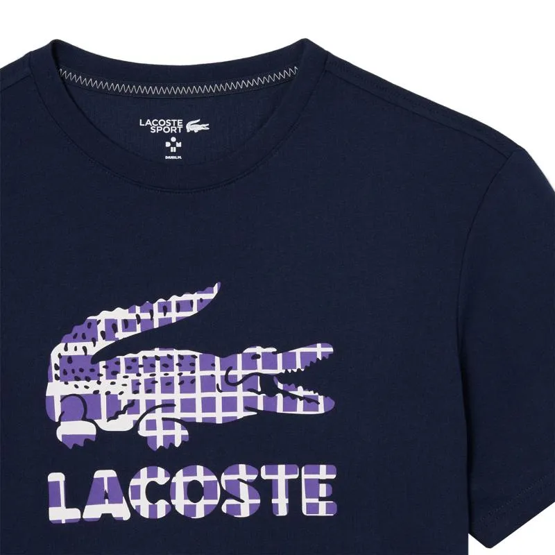 Lacoste Daniil Medvedev Navy Blue Tennis T-Shirt