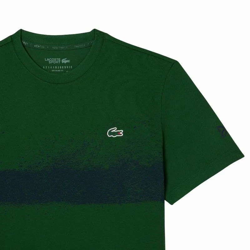 Lacoste Novak Djokovic Green Navy Blue T-Shirt