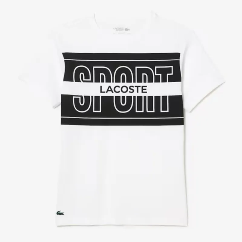 Lacoste Sport Logo Blanco Black T-Shirt