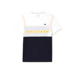Lacoste Sport Medvedev T-shirt White Blue Orange