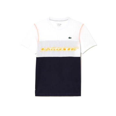 Lacoste Sport Medvedev T-shirt White Blue Orange