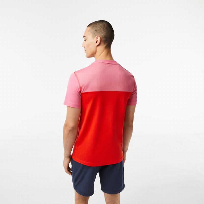 Camiseta Lacoste Sport Medvedev Rosa Rojo - Barata Oferta Outlet
