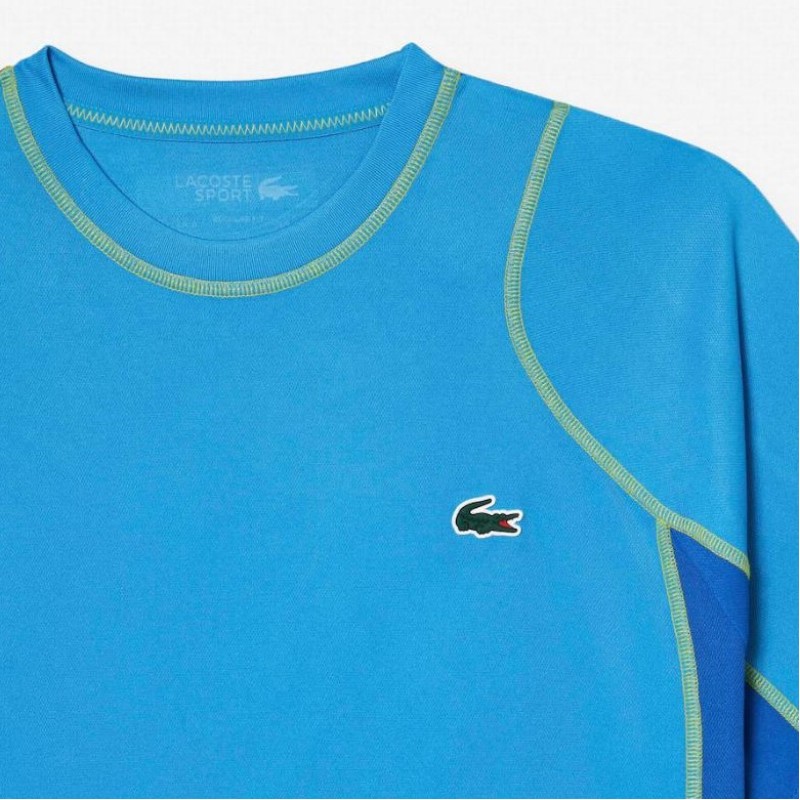 Camiseta Lacoste Sport Pique Azul - Barata Oferta Outlet