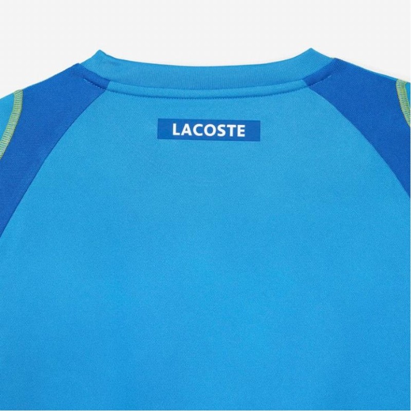 Camiseta Lacoste Sport Pique Azul - Barata Oferta Outlet