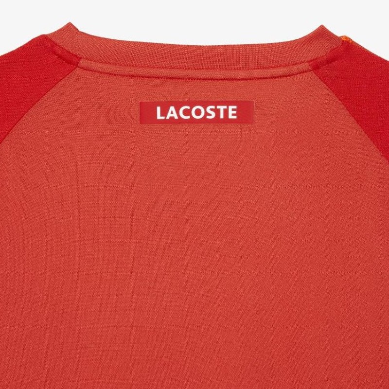 Camiseta Lacoste Sport Pique Naranja - Barata Oferta Outlet