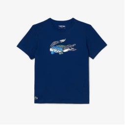 Lacoste Sport Navy Blue Knit T-Shirt