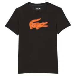 Lacoste Sport Breathable T-Shirt Black Orange