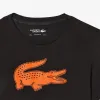 Lacoste Sport Breathable T-Shirt Black Orange