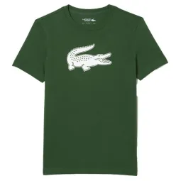 Camiseta Respiravel Lacoste Sport Verde Branco