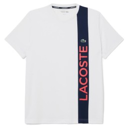 Camiseta Lacoste Sport Ultra Dry Blanco Azul Marino