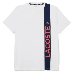 Lacoste Sport Ultra Dry White Navy Blue T-Shirt