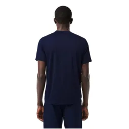 Lacoste Ultra Dry White Navy Blue T-Shirt