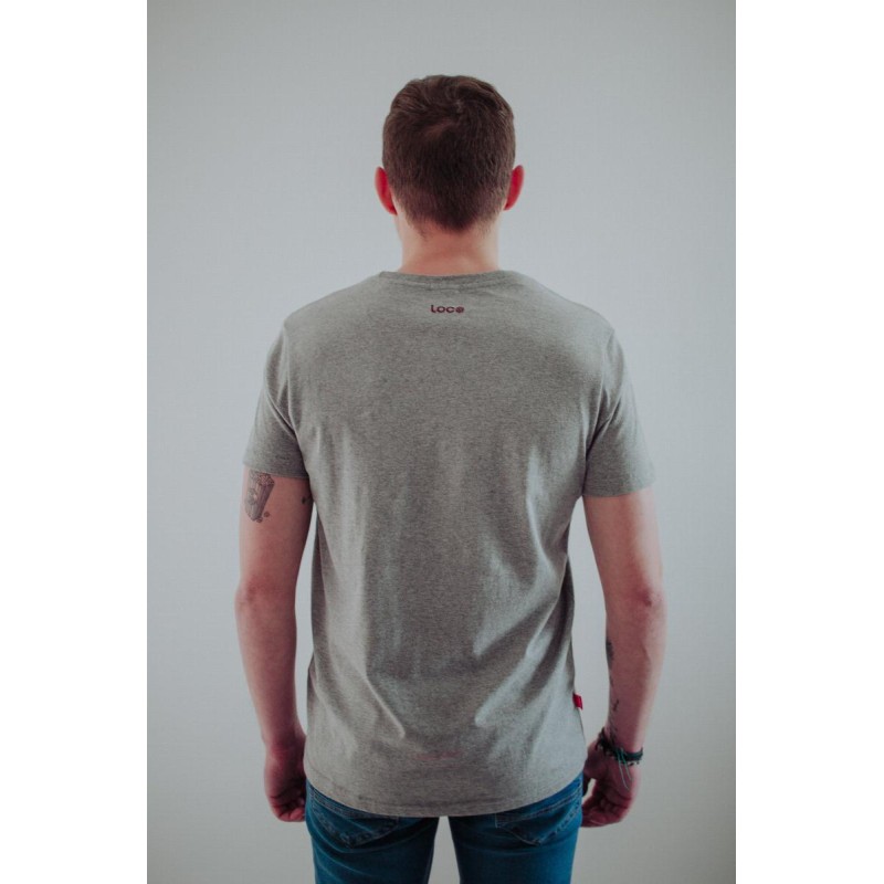 Camiseta Loco Originale Gris Burgundy - Barata Oferta Outlet