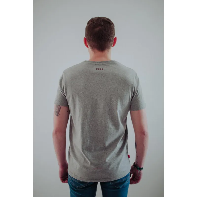 Loco Originale Grey Burgundy T-Shirt