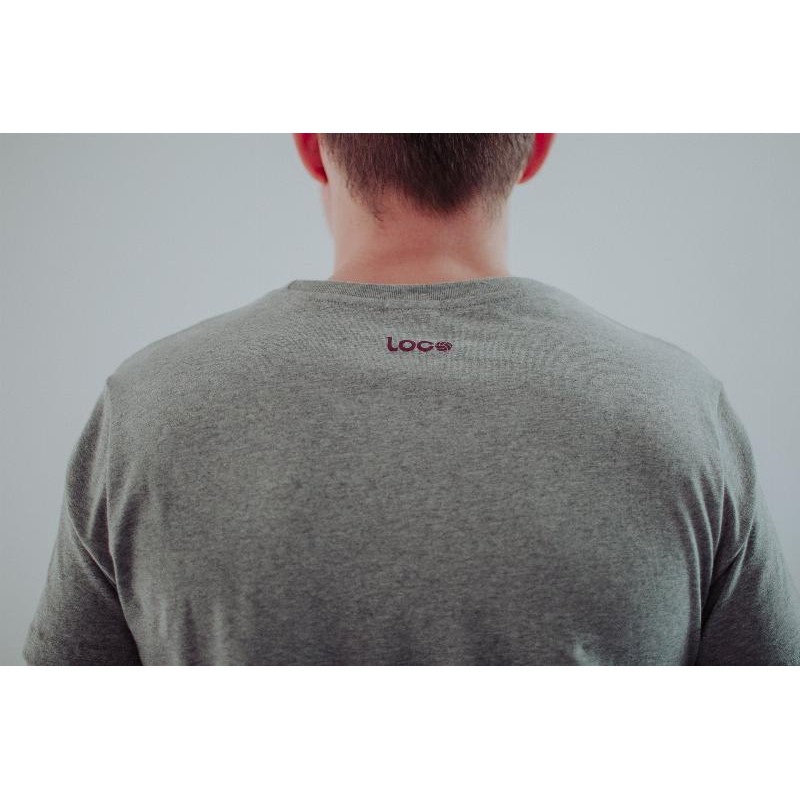 Camiseta Loco Originale Gris Burgundy - Barata Oferta Outlet