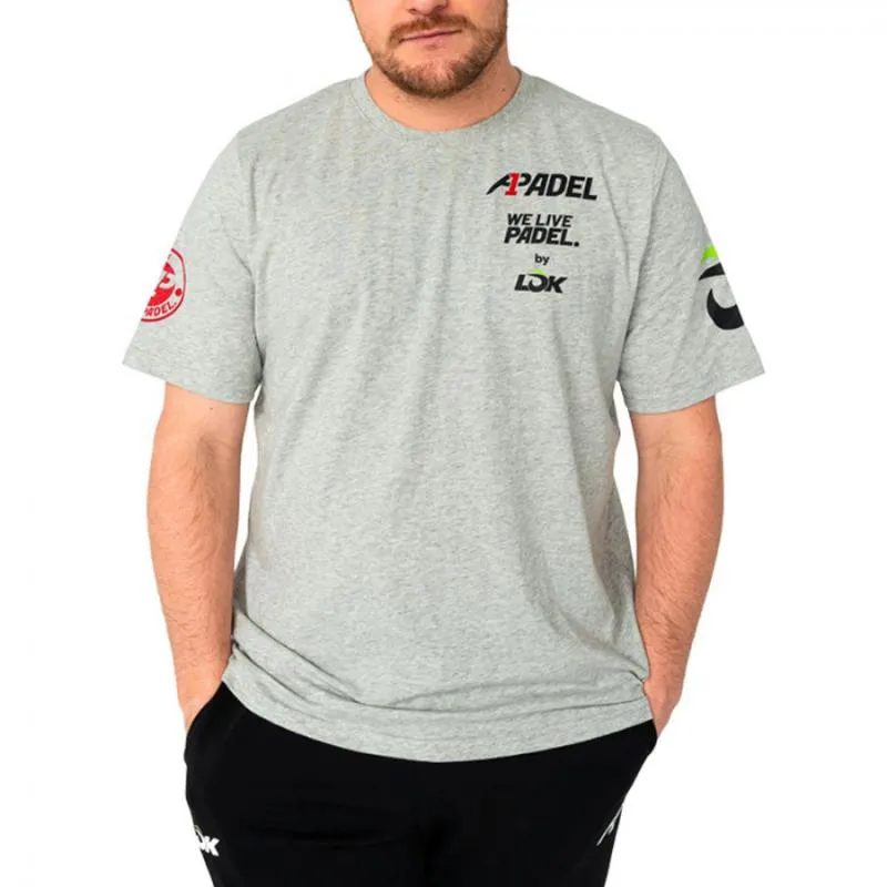 Lok A1 Padel Bridger Gray Melange T-Shirt