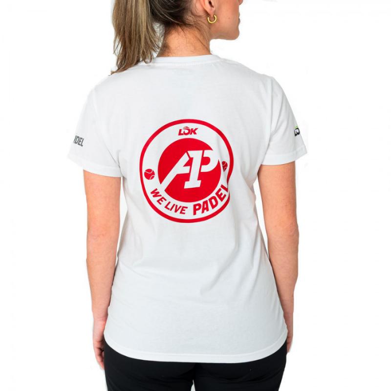 T-shirt femme Lok A1 Padel Glacier Blanc