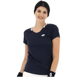 Lotto Squadra II Navy Blue White Women's T-Shirt