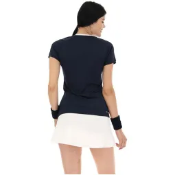 Lotto Squadra II Navy Blue White Women's T-Shirt