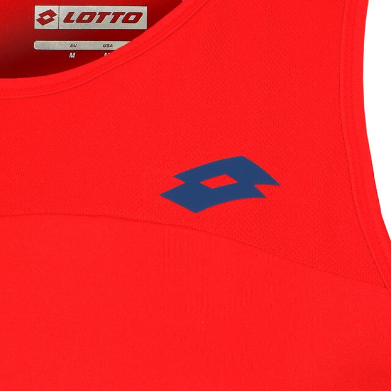 Camiseta Lotto Squadra III Rojo Intenso Mujer - Barata Oferta Outlet