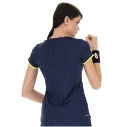 T-shirt Lotto Superfast V Denim Dark Yellow Acid Women