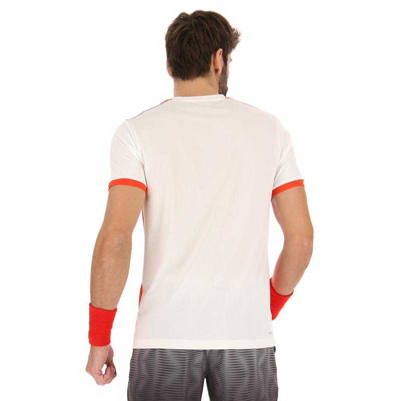 Camiseta Lotto Top IV Rojo Amapola Blanco Brillante - Barata Oferta Outlet