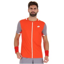 Camiseta Lotto Top IV Rojo Amapola Gris Plata