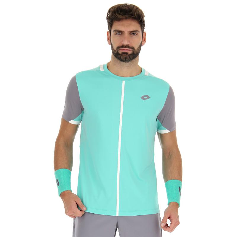Camiseta Lotto Top IV Verde Turquesa Gris Plata - Barata Oferta Outlet