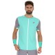 Camiseta Lotto Top IV Verde Turquesa Gris Plata - Barata Oferta Outlet