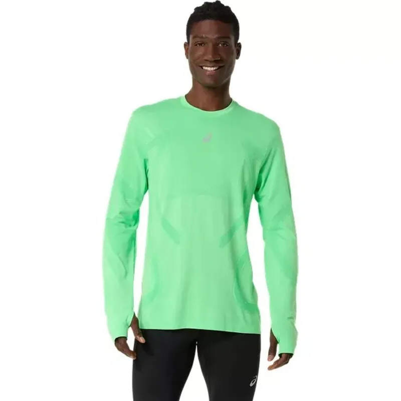 Camiseta Manga Larga Asics Road Seamless Top Verde