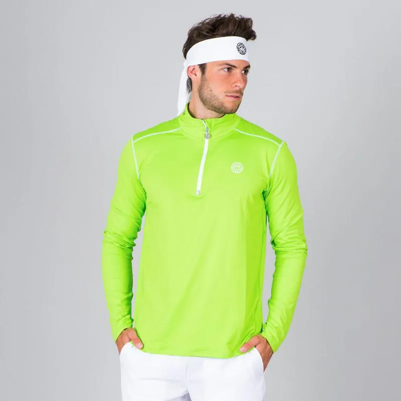 Bidi Badu Zac Grun Neon Weiß Langarm T-Shirt