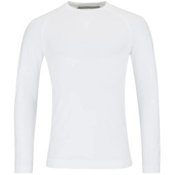 Long Sleeve Head Flex Seamless White T-Shirt