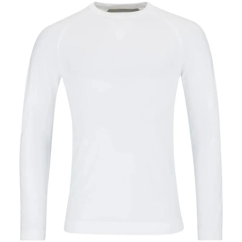 Long Sleeve Head Flex Seamless White T-Shirt