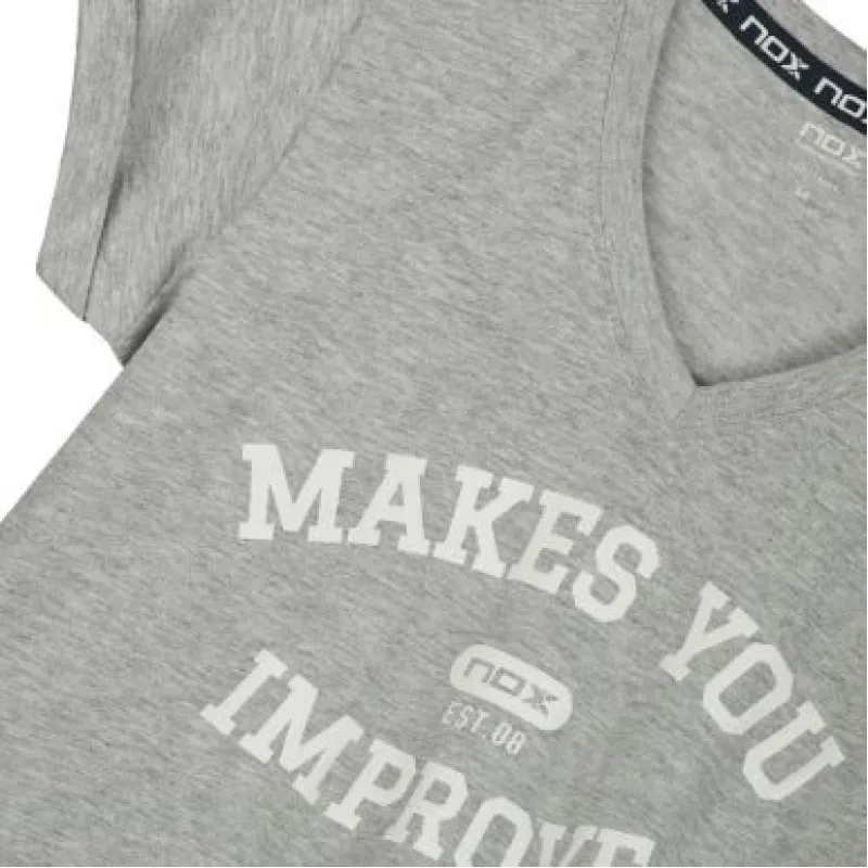 Camiseta Nox Mujer Basic Gris Vigore