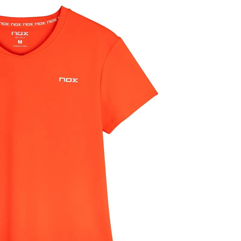 Camiseta Nox Team Sleeve Rojo Mujer