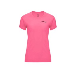 Camiseta PadelPoint Tournament Rosa Fluor Mujer