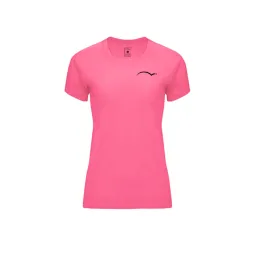 Camiseta PadelPoint Tournament Rosa Fluor Mujer