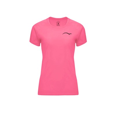 Camiseta PadelPoint Tournament Rosa Fluor Mujer