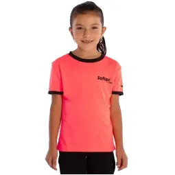 Camiseta Softee Galaxy Coral Fluor Negro Junior