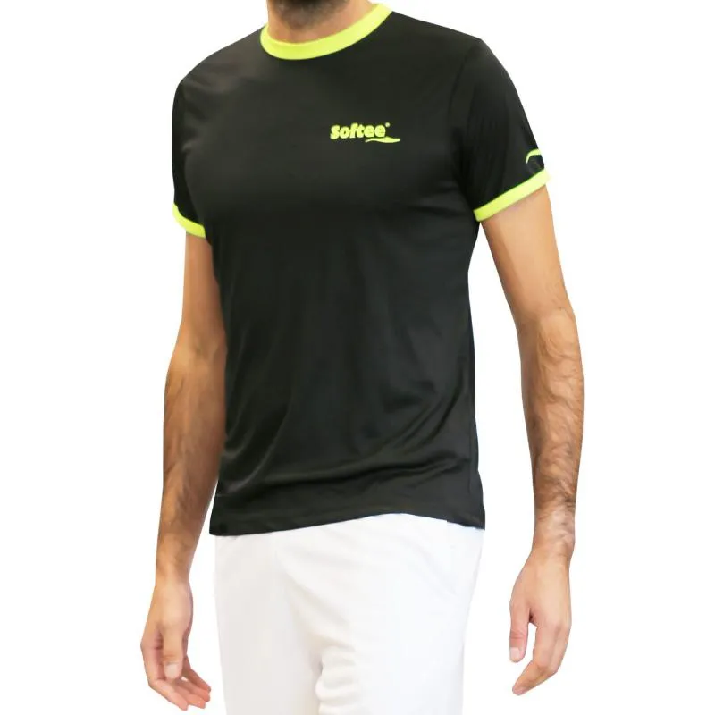 Softee Galaxy Black Fluorescent Yellow Junior T-Shirt
