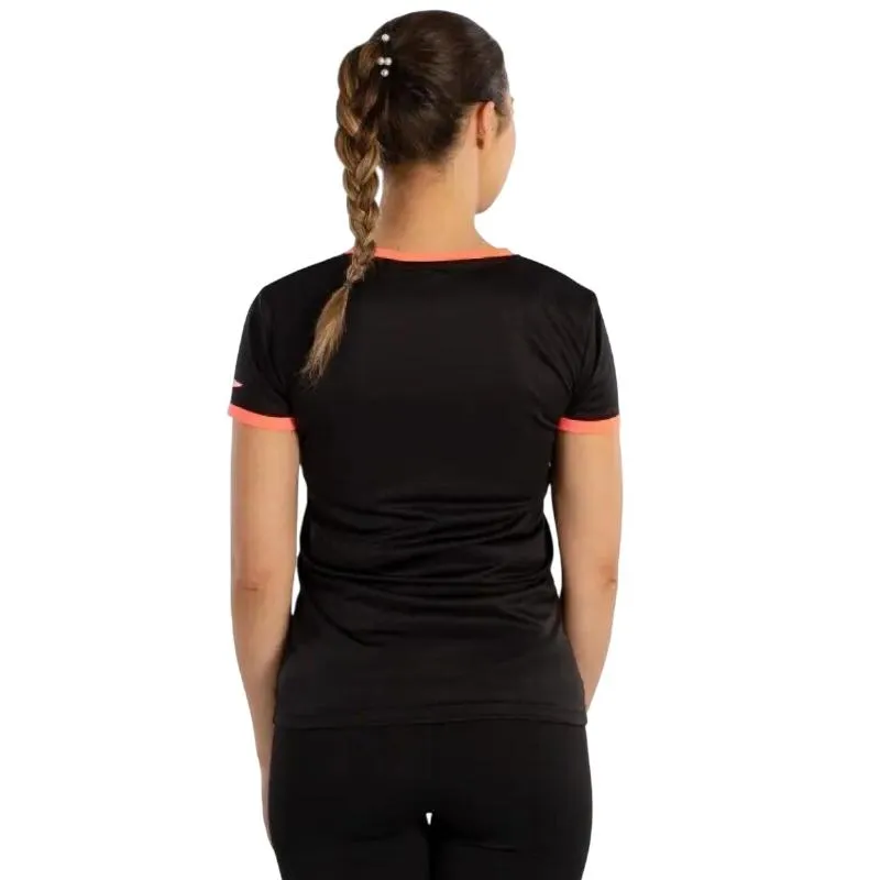 Camiseta Softee Galaxy Negro Coral Fluor Mujer