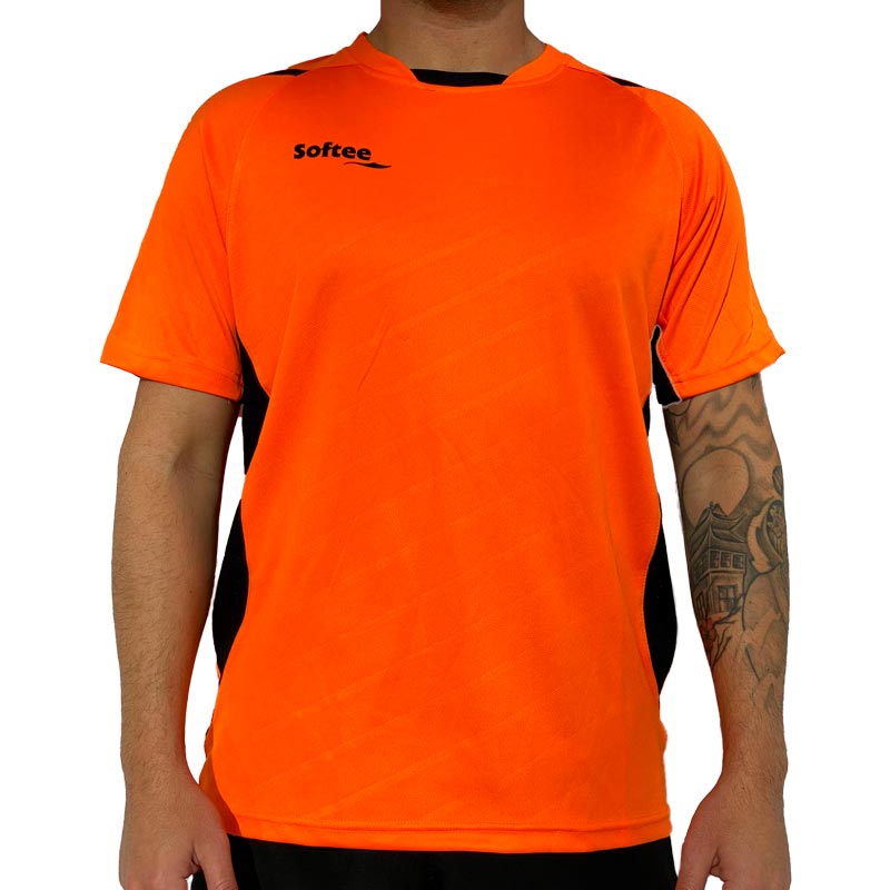 Camiseta Softee Play Naranja Negro - Barata Oferta Outlet
