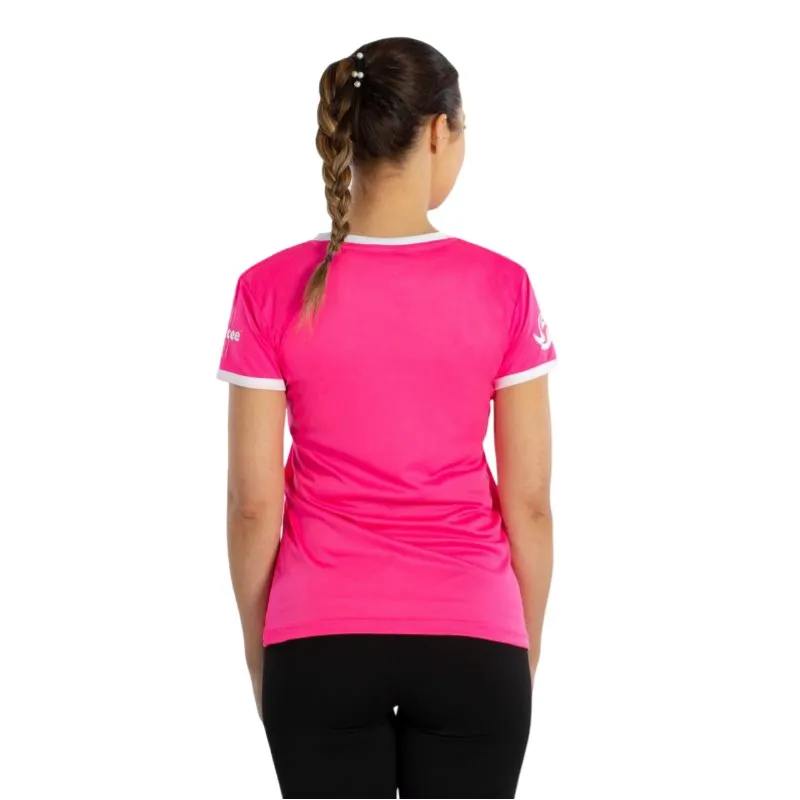 Women's Softee Tipex Fuchsia Fluor White T-Shirt