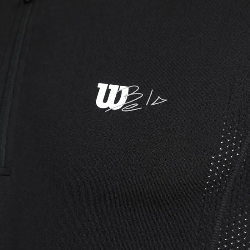 Wilson Bela Seamless Ziphnly 2.0 Black T-shirt