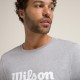 Camiseta Wilson Graphic Gris Blanco - Barata Oferta Outlet